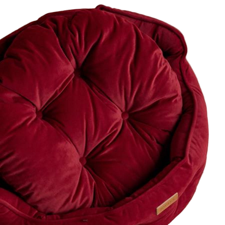 Joules Chesterfield Pet Bed - Burgundy