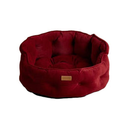 Joules Chesterfield Pet Bed - Burgundy