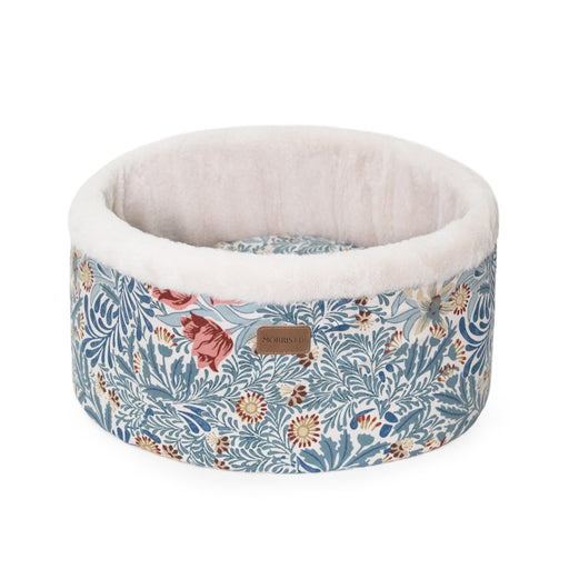 Morris and Co Round Dog Bed - Bower Print