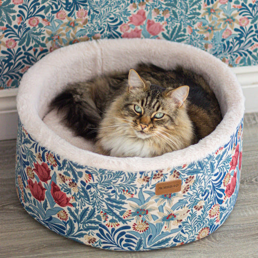 Morris and Co Round Dog Bed - Bower Print
