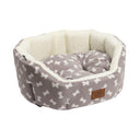 House of Paws Puppy Grey Fleece Oval Snuggle Bed