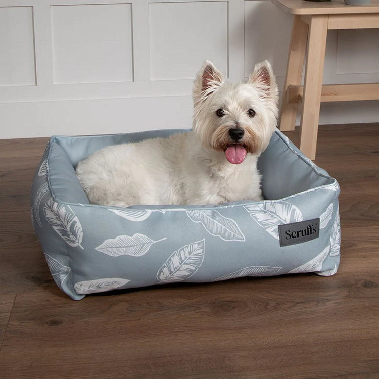 Scruffs Botanical Box Dog Bed - Grey