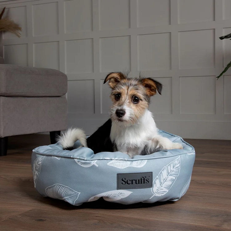 Scruffs Botanical Ring Dog Bed - Grey