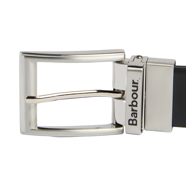 Barbour Fife Reversible Belt - Black/Chestnut Brown