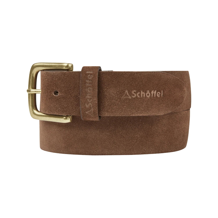 Schoffel Castleton Leather Belt - Chocolate Suede