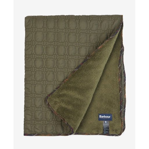 Barbour Dog Bone Quilted Dog Blanket - Dark Olive