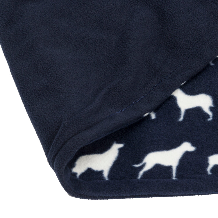 House of Paws Navy Dog Fleece Dog Blanket