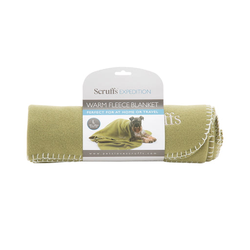 Scruffs Expedition Dog Fleece Blanket - Khaki Green