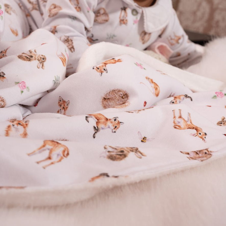 Wrendale Designs Little Forest Woodland Animal Baby Blanket