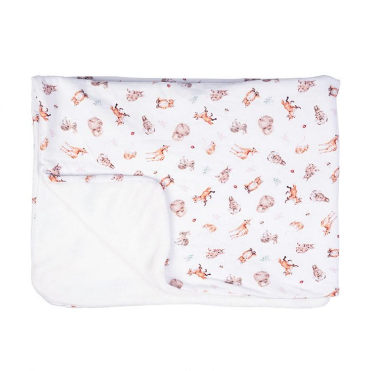 Wrendale Designs Little Forest Woodland Animal Baby Blanket