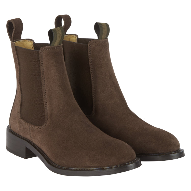 Le Chameau Ladies La Chelsea Suede Boots - Dark Brown