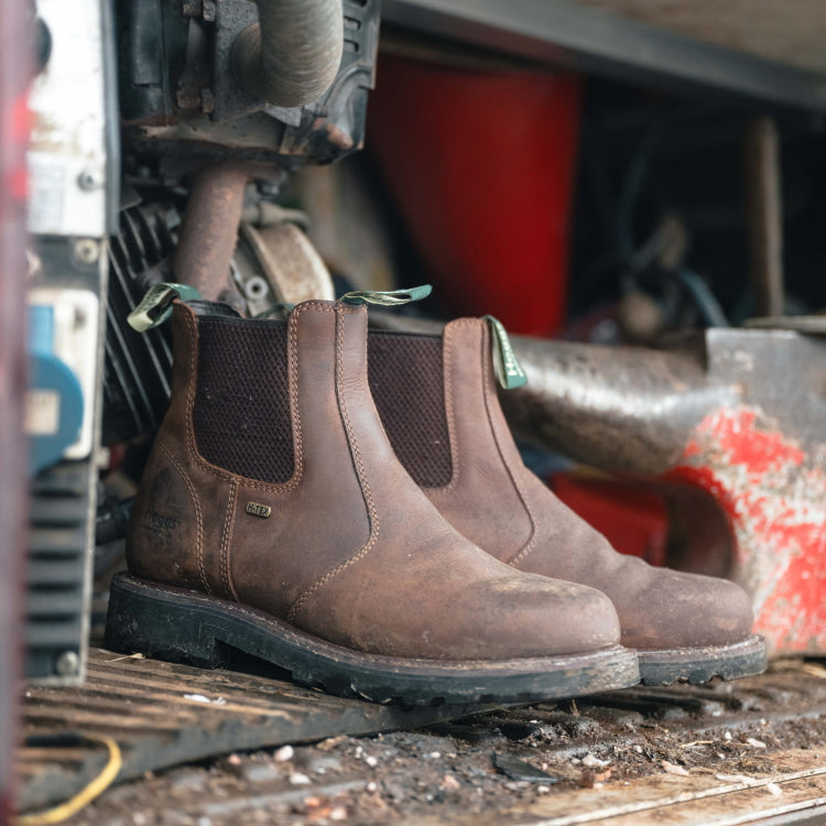 Hoggs of Fife Shire Pro Waterproof Dealer Boots - Crazy Horse Brown