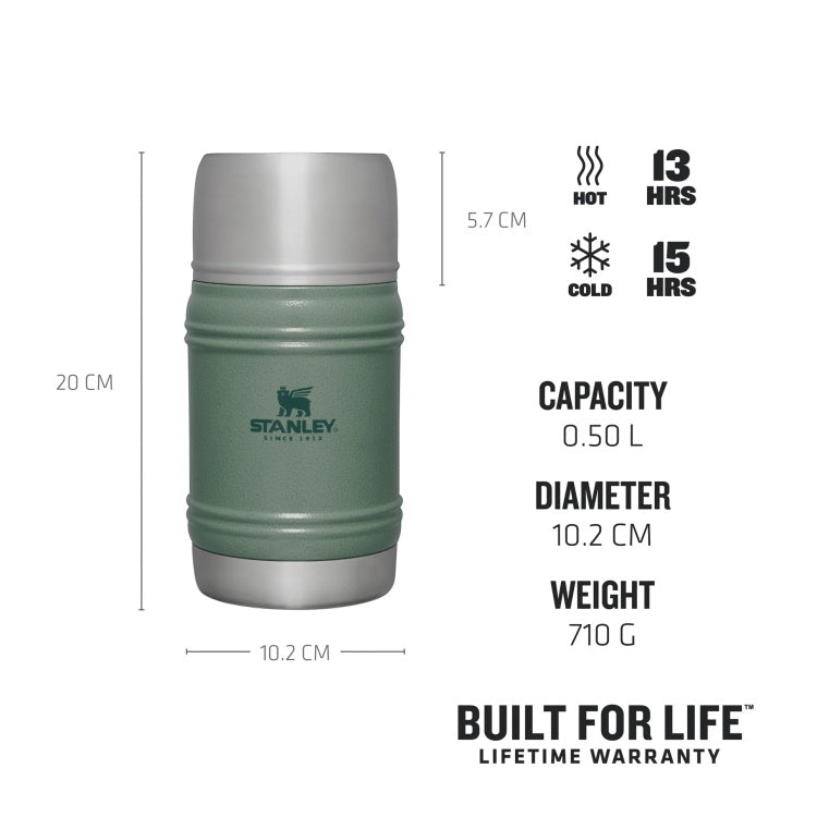 Stanley Artisan Thermal Food Jar 0.5L - Hammertone Green