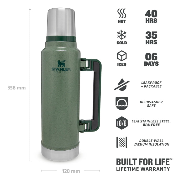 Stanley Legendary 1.4L Classic Bottle - Hammertone Green