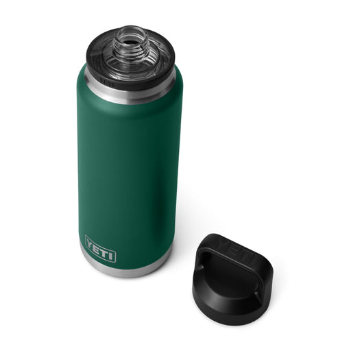 Yeti Rambler 36oz Insulated Bottle with Chug Cap - Black Forest Green