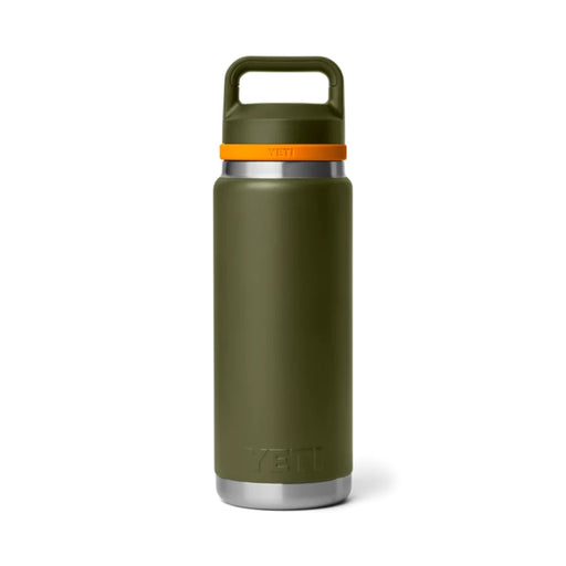 Yeti Rambler 26oz Insulated Bottle with Chug Cap - Olive/King Crab Orange
