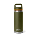 Yeti Rambler 26oz Insulated Bottle with Chug Cap - Olive/King Crab Orange