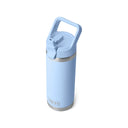 Yeti Rambler 18oz Insulated Bottle with Colour Matched Straw Cap - Big Sky Blue
