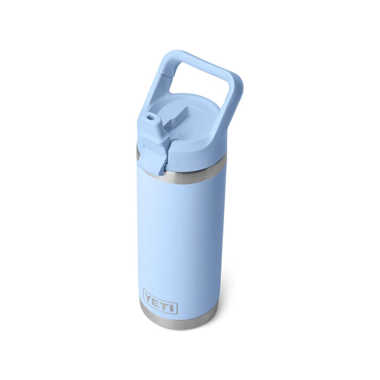 Yeti Rambler 18oz Insulated Bottle with Colour Matched Straw Cap - Big Sky Blue