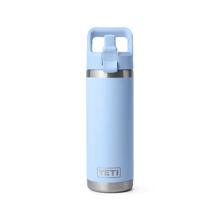Yeti Rambler 18oz Insulated Bottle with Colour Matched Straw Cap - Big Sky Blue