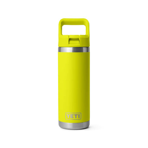 Yeti Rambler 18oz Insulated Bottle with Colour Matched Straw Cap - Firefly Yellow
