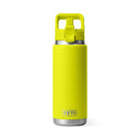 Yeti Rambler 26oz Insulated Bottle with Colour Matched Straw Cap - Firefly Yellow