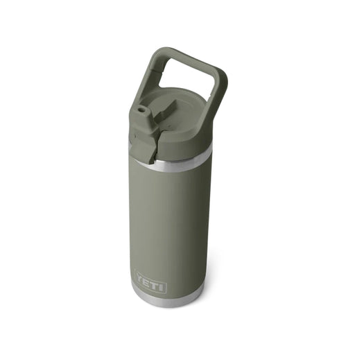 Yeti Rambler 18oz Insulated Bottle with Colour Matched Straw Cap - Pampa Green