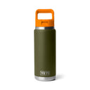 Yeti Rambler 26oz Insulated Bottle with Straw Cap - Olive/King Crab Orange