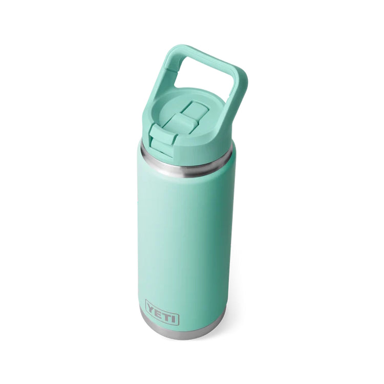 Yeti Rambler 26oz Insulated Bottle with Colour Matched Straw Cap - Seafoam