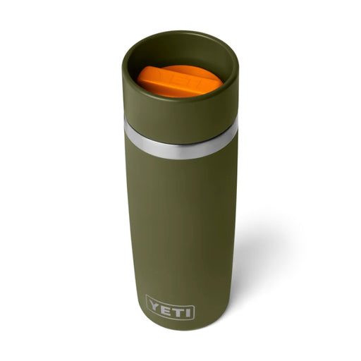 Yeti Rambler 16oz Travel Bottle - Olive/King Crab Orange