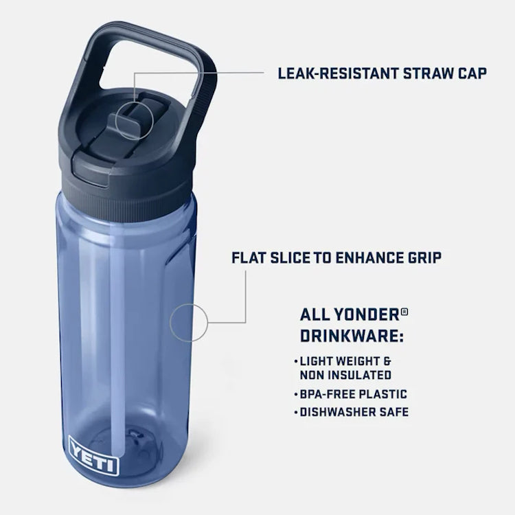 Yeti Yonder Colour Matched Straw Water Bottle 750ml - Navy