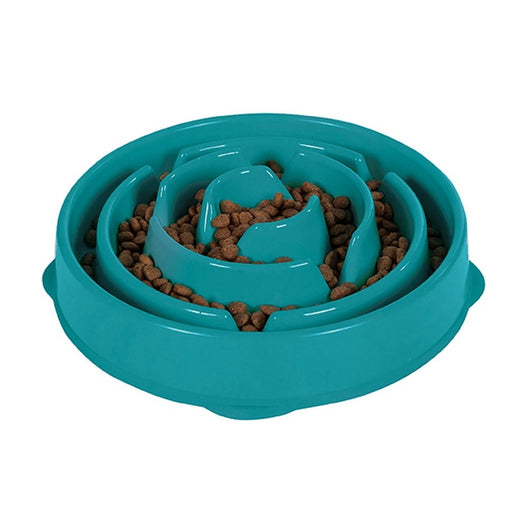 Outward Hound Fun Feeder Slow Bowl - Turquoise - Large