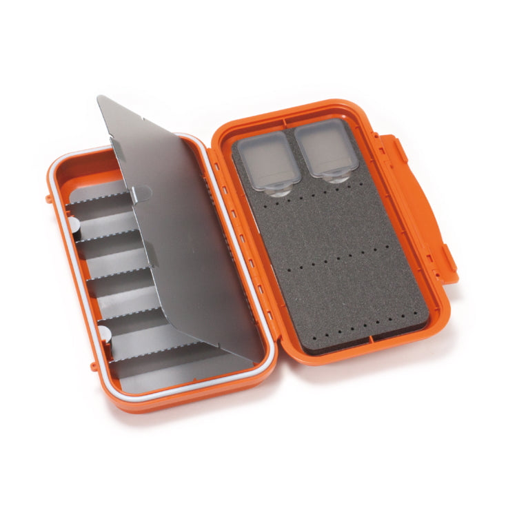 C&F Design 2-Row Waterproof Tube Fly Case With 6 Compartments - Large - Burnt Orange