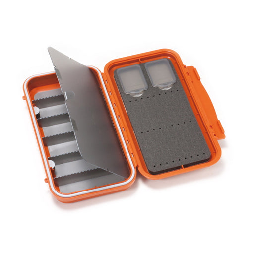 C&F Design 2-Row Waterproof Tube Fly Case With 6 Compartments - Large - Burnt Orange