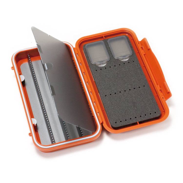 C&F Design 3-Row Waterproof Tube Fly Case With 4 Compartments - Large - Burnt Orange