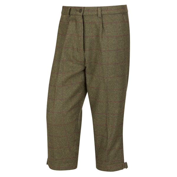 Hoggs Of Fife Tummel Tweed Field Breeks - Olive/Wine