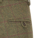 Hoggs Of Fife Tummel Tweed Field Breeks - Olive/Wine