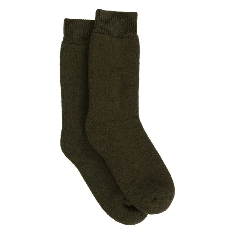 Barbour Wellington Calf Socks - Olive Green
