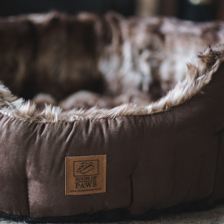 House of Paws Arctic Fox Snuggle Dog Bed