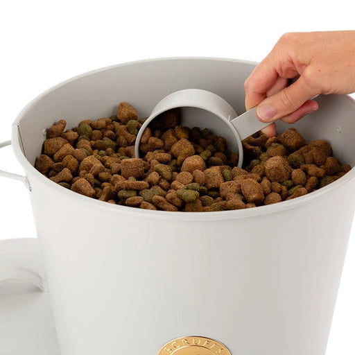 Scruffs Cantina Steel Storage Pet Food Canisters - Light Grey