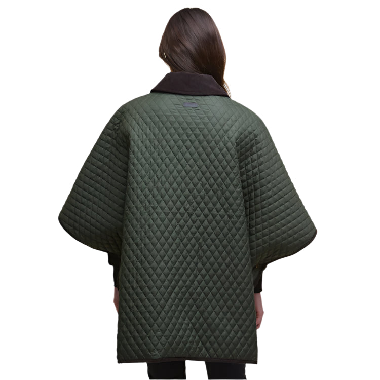 Barbour Ladies Oakham Quilted Cape - Olive