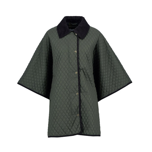 Barbour Ladies Oakham Quilted Cape - Olive