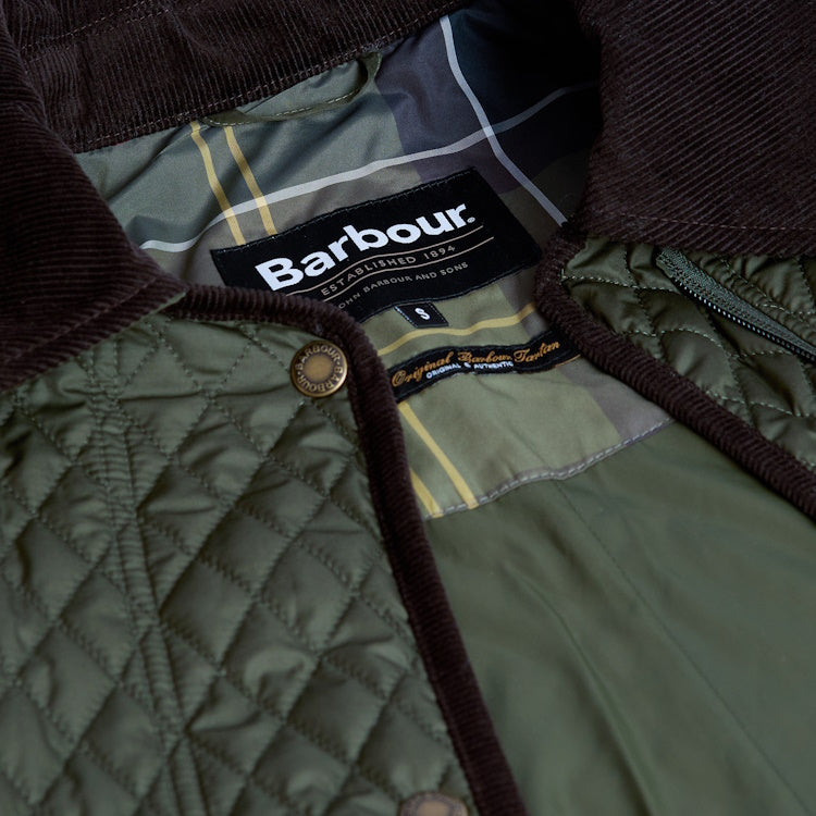 Barbour Ladies Oakham Quilted Cape - Olive