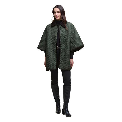 Barbour Ladies Oakham Quilted Cape - Olive