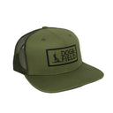 Dog and Field Woven Patch Trucker Cap - Green