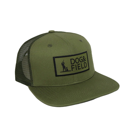 Dog and Field Woven Patch Trucker Cap - Green