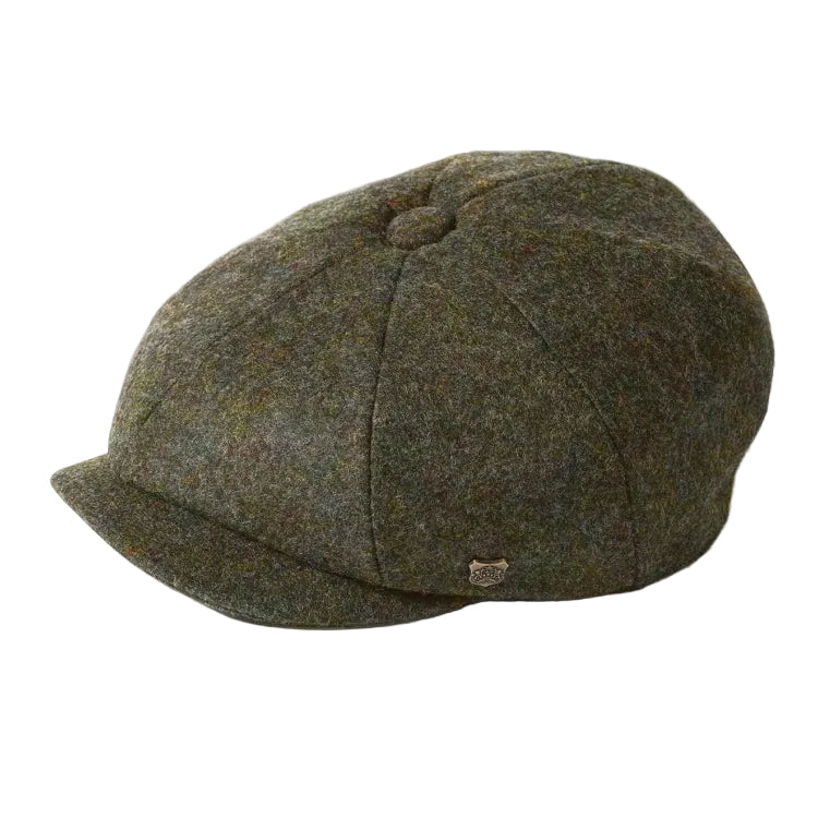 Failsworth Gino Italian Wool Melton 8 Piece Baker Boy Cap - Loden