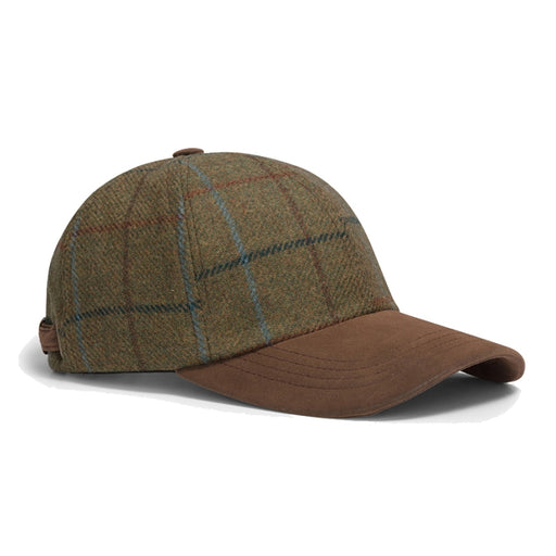 Hoggs of Fife Kingussie Tweed Baseball Cap - Green/Blue
