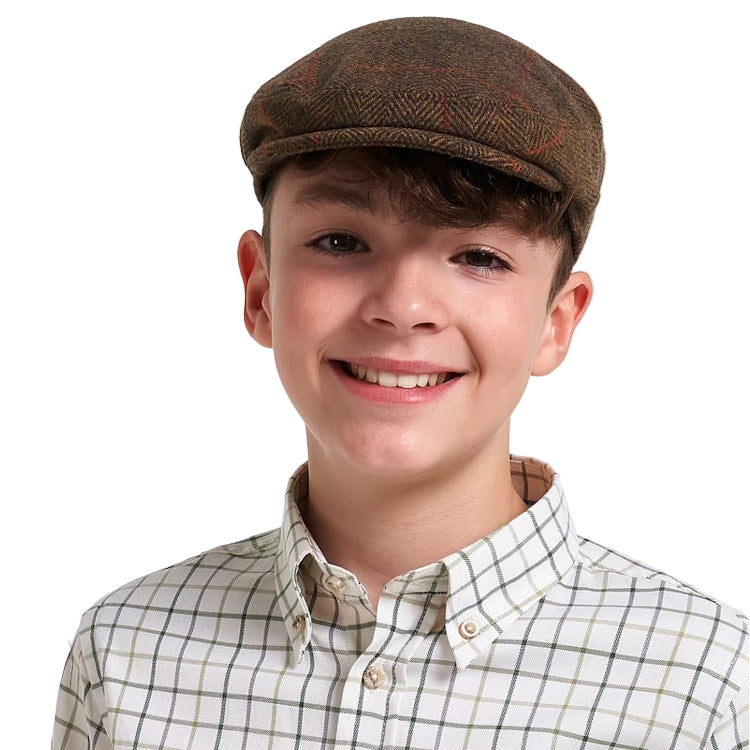 Jack Pyke Junior Wool Blend Flat Cap - Brown Tweed