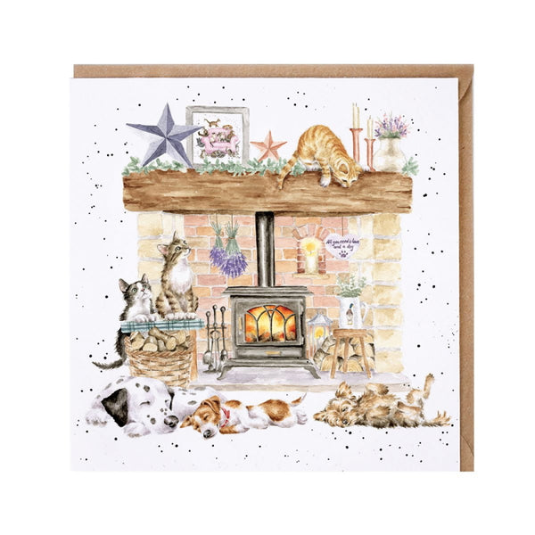 Wrendale Designs Theres No Place Like Home Cat and Dog Card